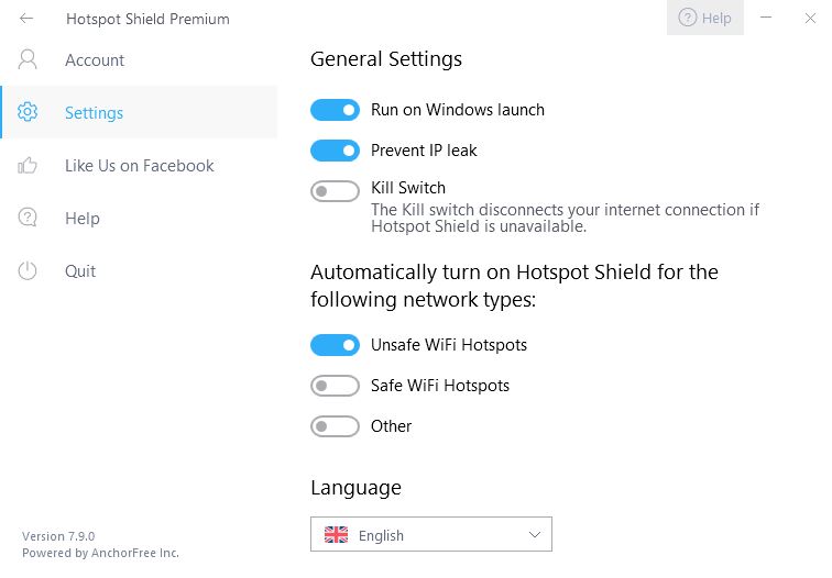 VPN Hotspot Configurações